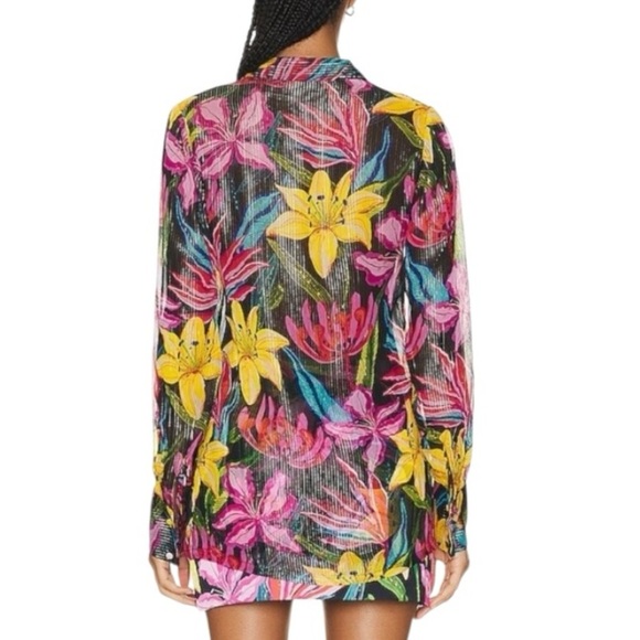 Rococo Sand Retrofete Chris Blouse Floral Georgette Top - Picture 2 of 15